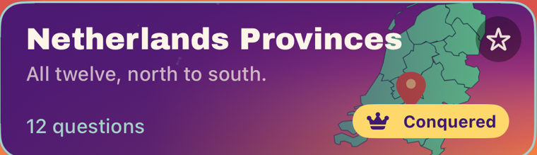 Netherlands Provinces pack tile with a Conquered badge